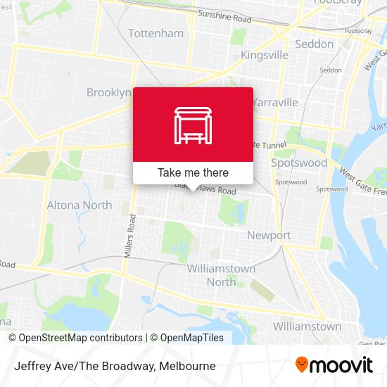 Jeffrey Ave/The Broadway map