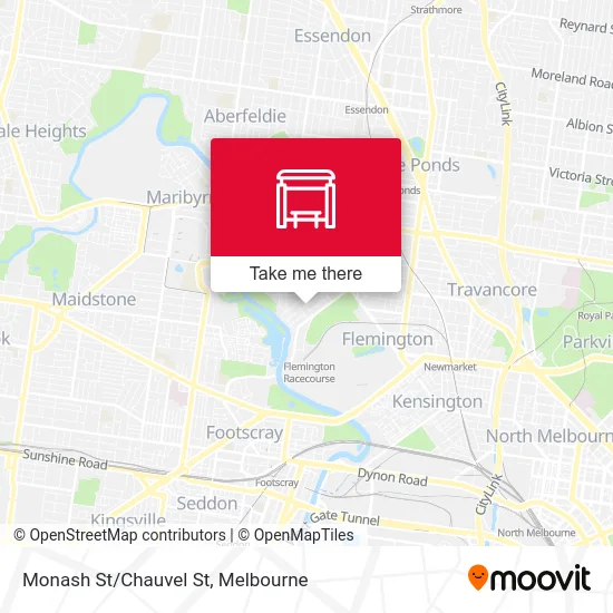 Mapa Monash St/Chauvel St