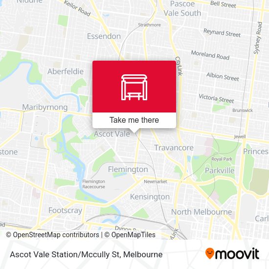 Ascot Vale Station/Mccully St map