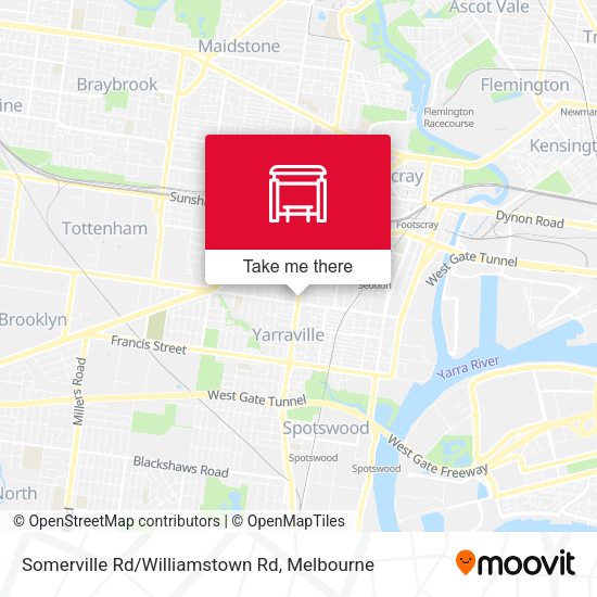 Somerville Rd/Williamstown Rd map