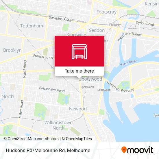 Hudsons Rd/Melbourne Rd map