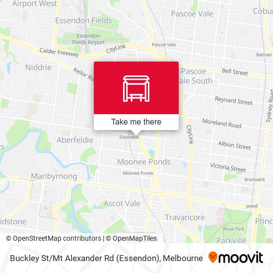 Mapa Buckley St / Mt Alexander Rd (Essendon)