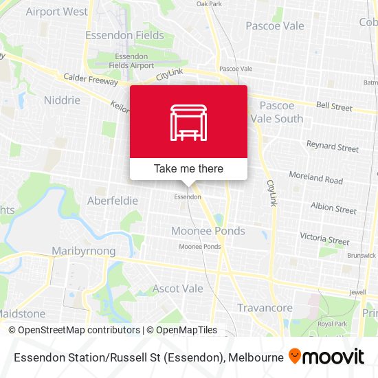 Mapa Essendon Station / Russell St