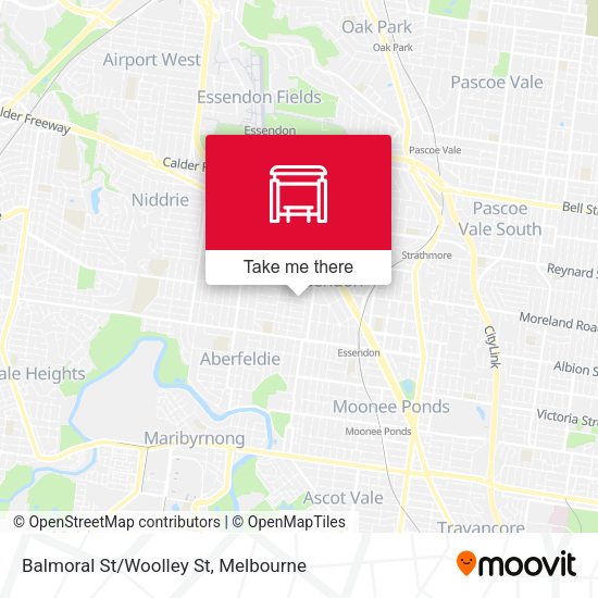 Balmoral St/Woolley St map