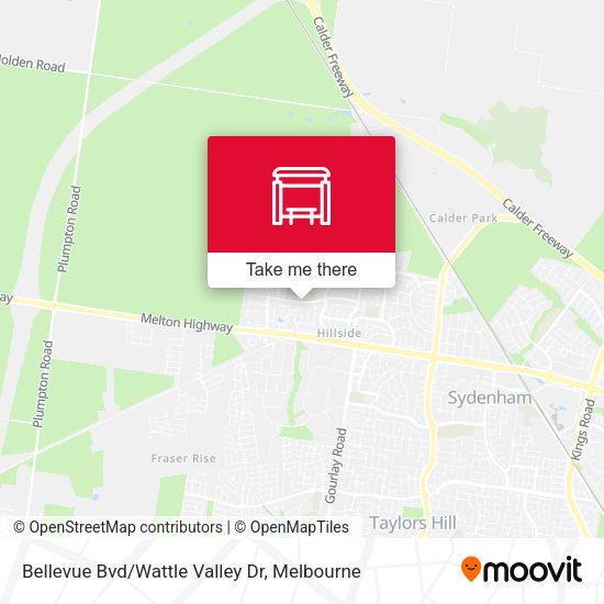 Bellevue Bvd/Wattle Valley Dr map
