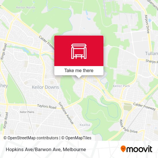 Hopkins Ave/Barwon Ave map
