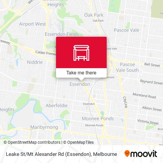 Leake St / Mt Alexander Rd (Essendon) map