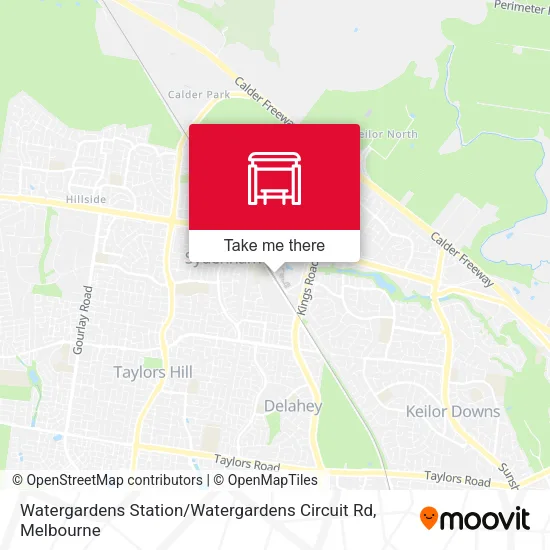 Watergardens Station / Watergardens Circuit Rd map