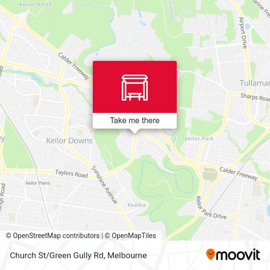 Church St/Green Gully Rd map