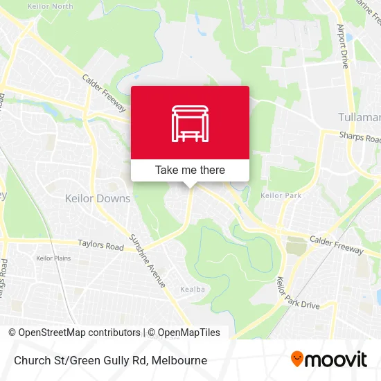 Church St/Green Gully Rd map