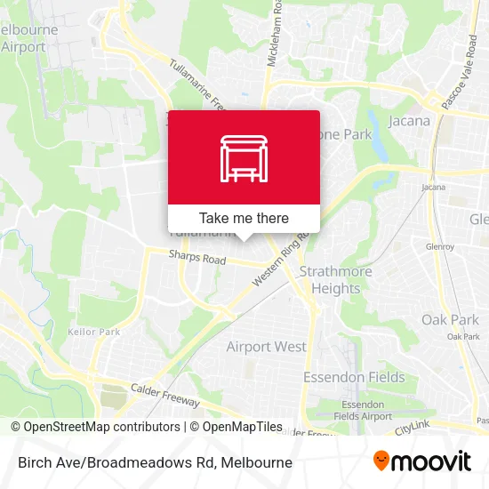 Birch Ave/Broadmeadows Rd map