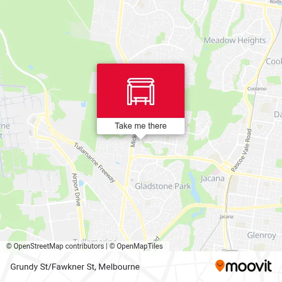 Mapa Grundy St/Fawkner St