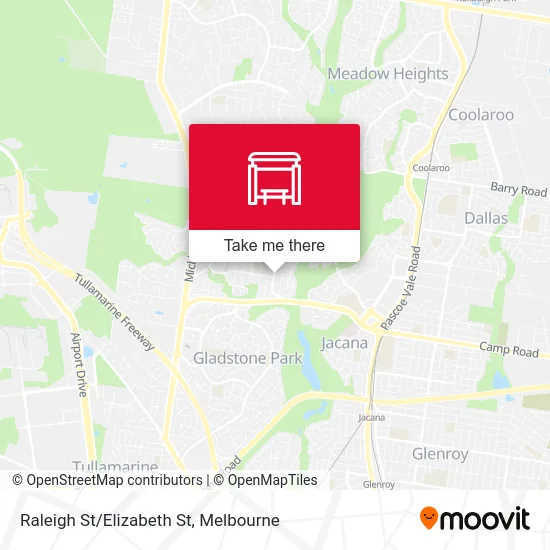 Mapa Raleigh St/Elizabeth St