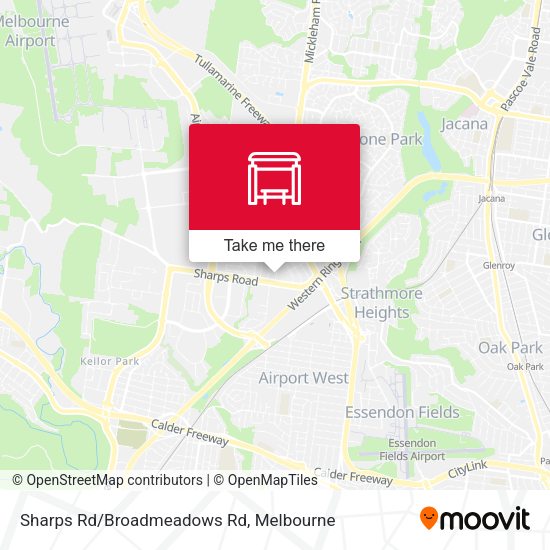Sharps Rd/Broadmeadows Rd map