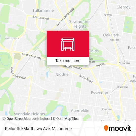 Keilor Rd/Matthews Ave map