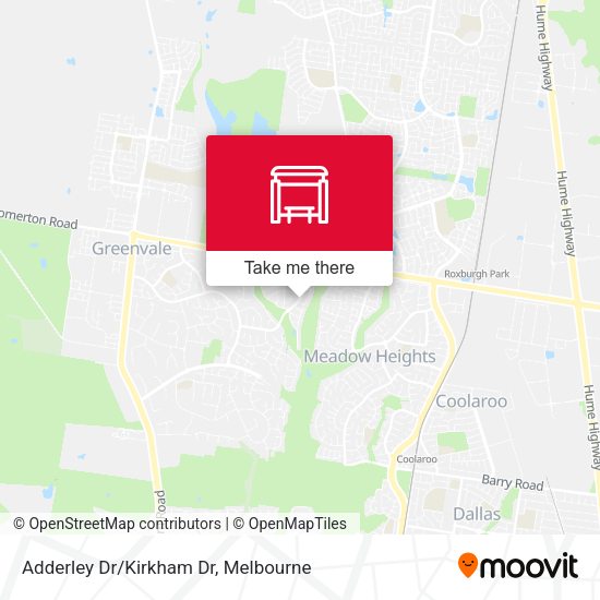Adderley Dr/Kirkham Dr map