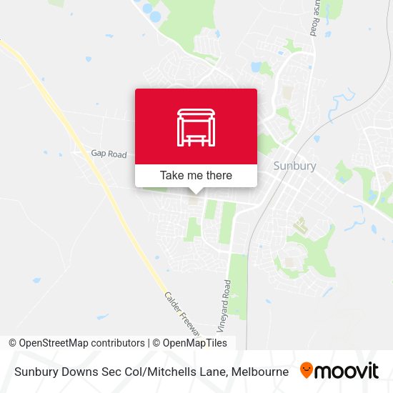 Sunbury Downs Sec Col / Mitchells Lane map