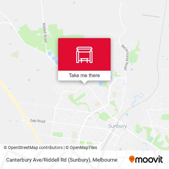 Mapa Canterbury Ave / Riddell Rd (Sunbury)