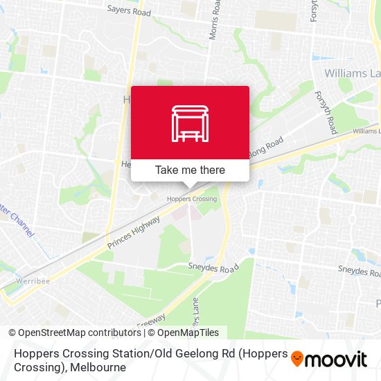 Mapa Hoppers Crossing Station / Old Geelong Rd