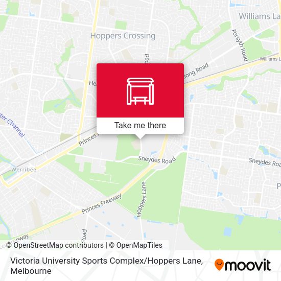 Victoria University Sports Complex / Hoppers Lane map