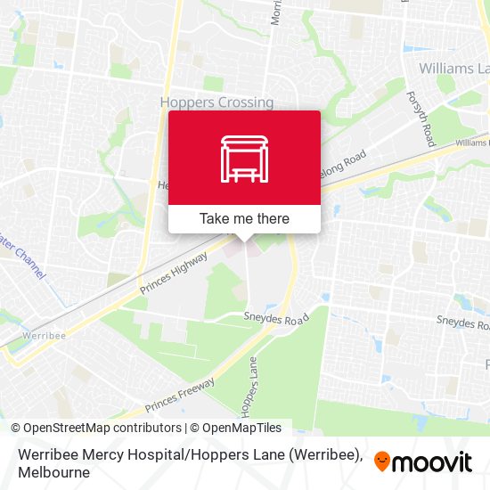 Werribee Mercy Hospital / Hoppers Lane map