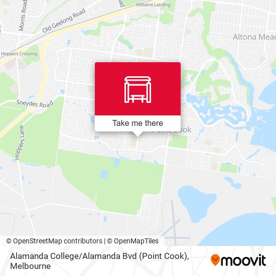 Mapa Alamanda College / Alamanda Bvd (Point Cook)