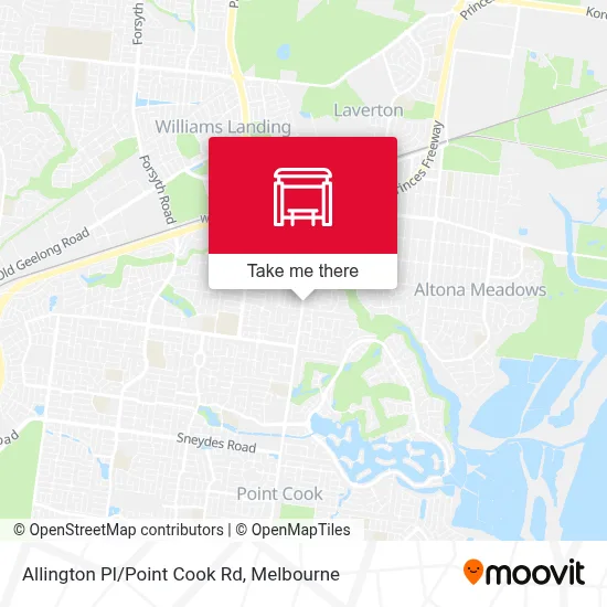 Mapa Allington Pl/Point Cook Rd