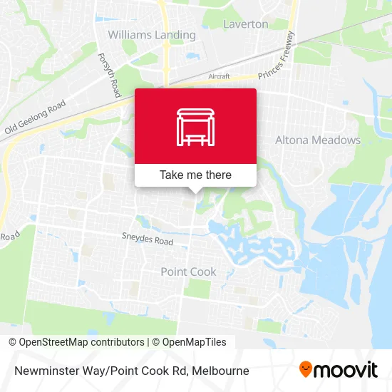 Mapa Newminster Way/Point Cook Rd