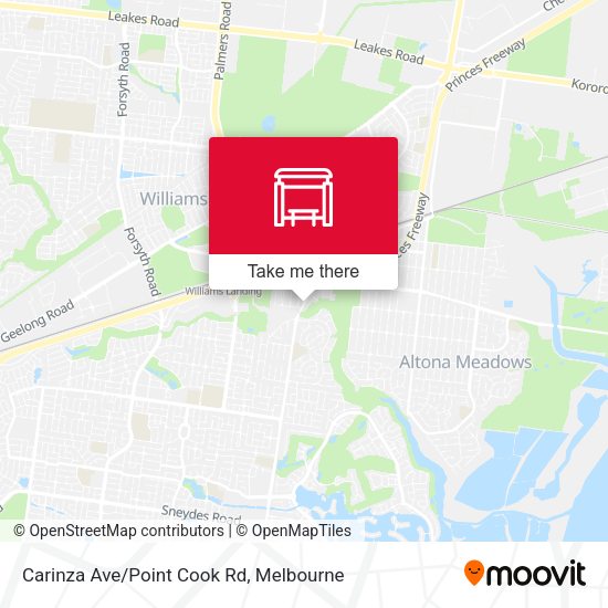 Carinza Ave/Point Cook Rd map