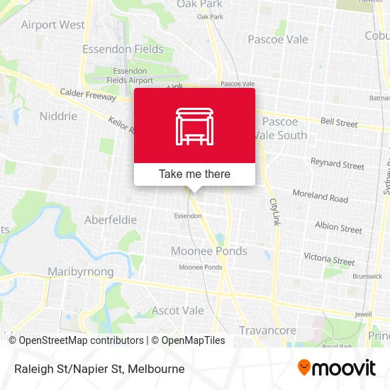 Mapa Raleigh St/Napier St