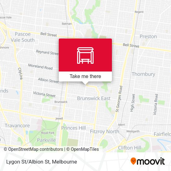 Lygon St/Albion St map