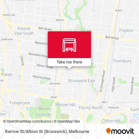 Barrow St / Albion St (Brunswick) map