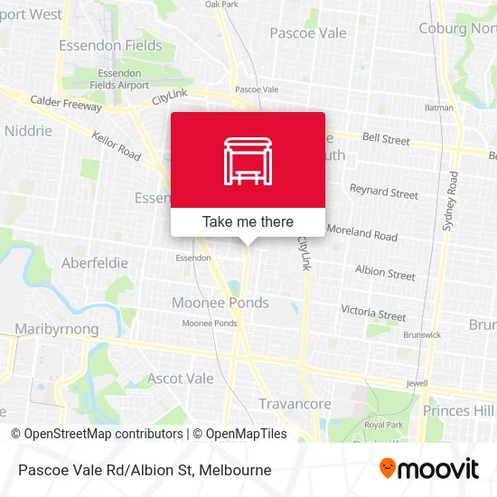 Mapa Pascoe Vale Rd/Albion St