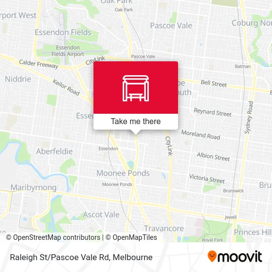 Mapa Raleigh St/Pascoe Vale Rd