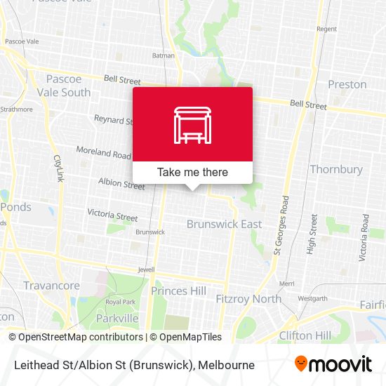 Leithead St / Albion St (Brunswick) map