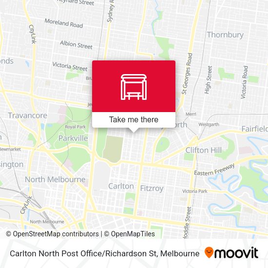 Carlton North Post Office / Richardson St map