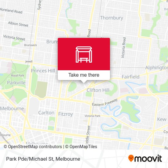 Park Pde/Michael St map