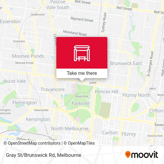 Gray St/Brunswick Rd map