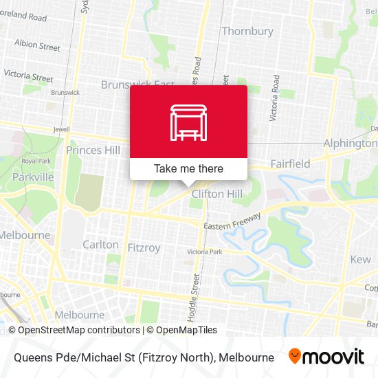 Queens Pde / Michael St (Fitzroy North) map