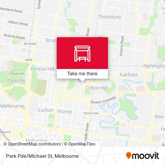 Park Pde/Michael St map