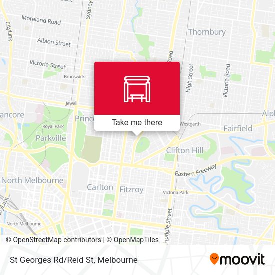 St Georges Rd/Reid St map