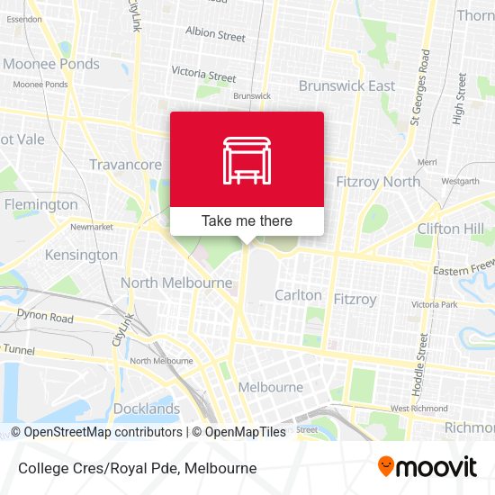 College Cres/Royal Pde map
