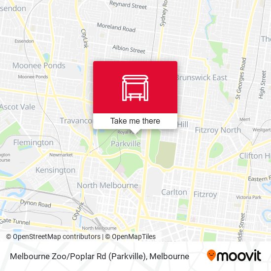 Melbourne Zoo / Poplar Rd (Parkville) map