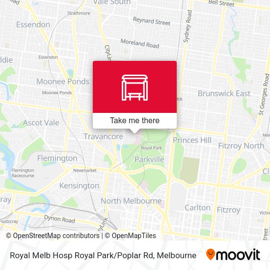 Royal Melb Hosp Royal Park / Poplar Rd map