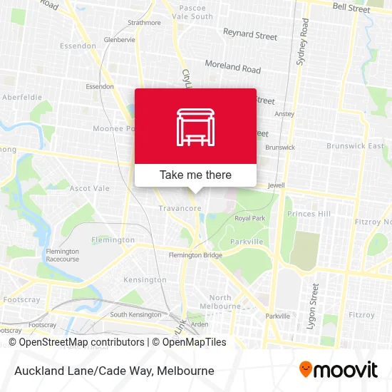 Mapa Auckland Lane/Cade Way