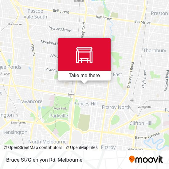 Bruce St/Glenlyon Rd map