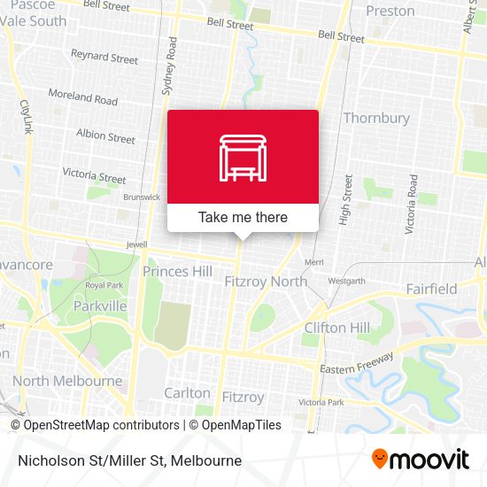 Nicholson St/Miller St map