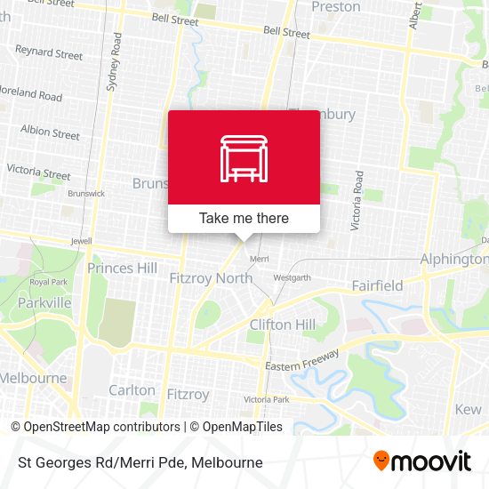 St Georges Rd/Merri Pde map