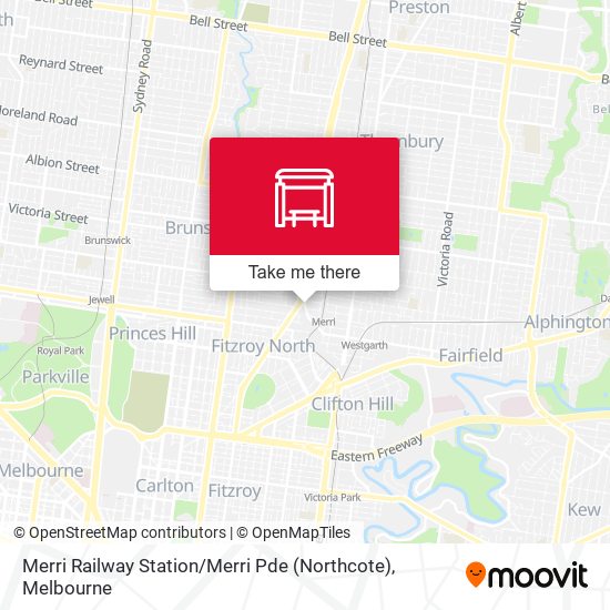 Merri Railway Station / Merri Pde (Northcote) map