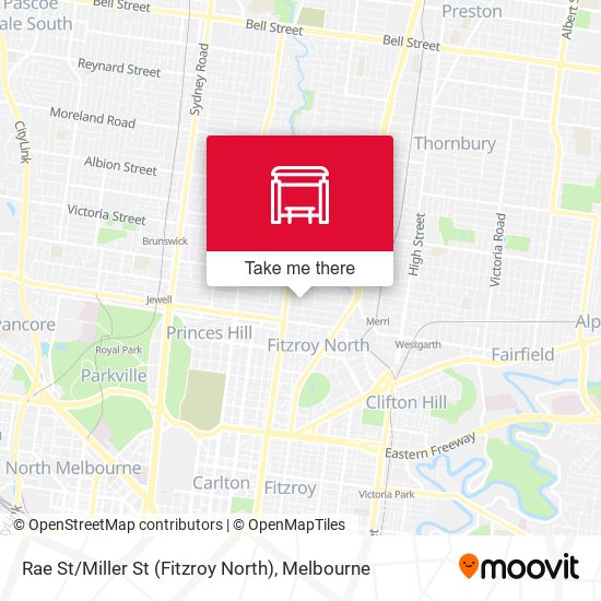 Rae St / Miller St (Fitzroy North) map